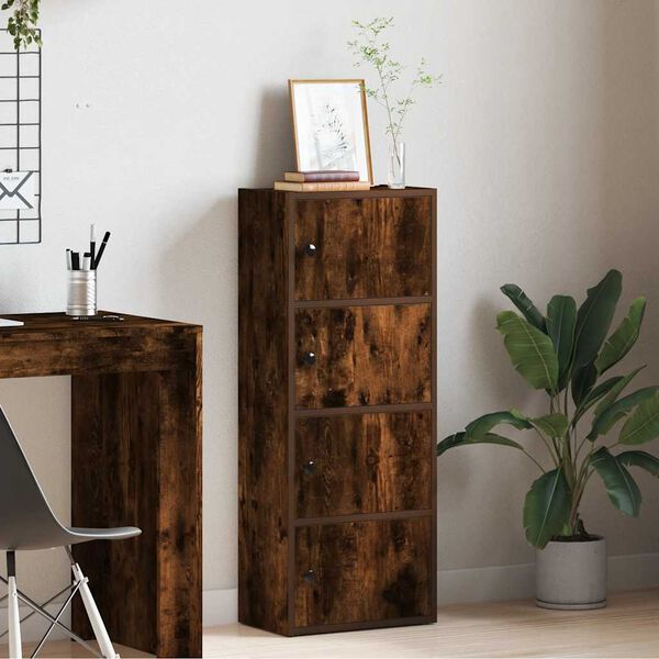 vidaXL Libreria Rovere Fumo 40x24x102 cm in Legno Multistrato