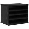 vidaXL Organizzatore da scrivania Rovere Nero 36 x 26 x 29,5 cm