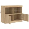 vidaXL Credenza con Luci LED Rovere Sonoma 81x37x67 cm