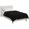 vidaXL Duvet Estivo Trapuntato Nero 135 x 200 cm Microfibra