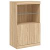 vidaXL Credenza con Luci LED Rovere Sonoma 60,5x37x100 cm