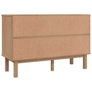 vidaXL Cassettiera OTTA Marrone e Grigio 111x43x73,5 cm Legno di Pino