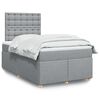 vidaXL Giroletto a Molle con Materasso Grigio Chiaro 120x190cm Tessuto