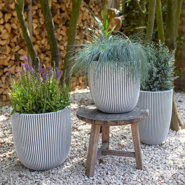 Capi Vaso Elegante Groove 34x46 cm Avorio