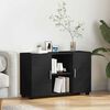vidaXL Credenza FLORIN Nero 88,5 x 30,5 x 55,5 cm Legno multistrato