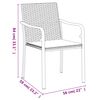 vidaXL Set Pranzo da Giardino 5pz con Cuscini in Polyrattan e Acciaio