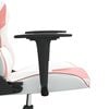 vidaXL Sedia da Gaming Bianco e Rosa in Similpelle