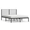 vidaXL Giroletto con Testiera in Metallo Nero 140x190 cm
