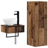 vidaXL Set di mobili per il bagno 2 pz Legno antico 33 x 34,5 x 100 cm