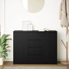 vidaXL Credenza con Cassetti Rovere Nero 100,5x35x76 cm Truciolato