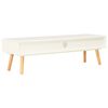 vidaXL Mobile Porta TV Bianco 120x35x35 cm in Legno Massello di Pino