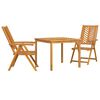 vidaXL Set da Pranzo per Giardino 3 pz Marrone