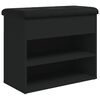 vidaXL Panca Porta Scarpe Nera 62x32x50 cm in Legno Multistrato