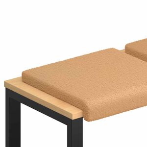 vidaXL Cuscino per panchina 2 pz Tessuto Sherpa Beige Profondit&agrave; 35 cm