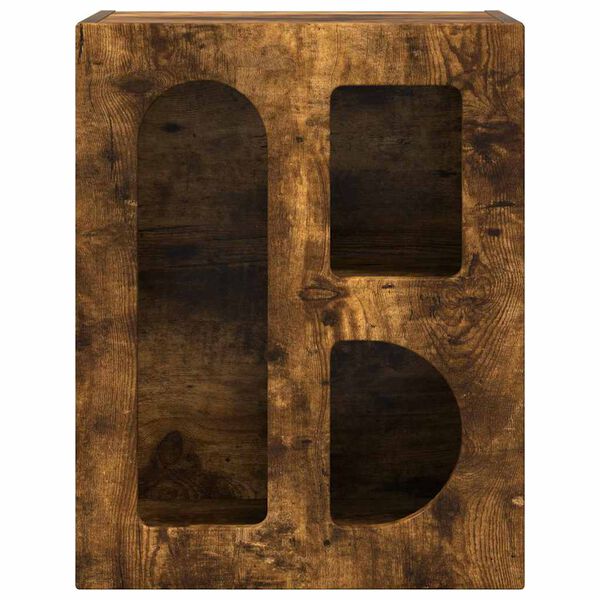 vidaXL Comodino Rovere fum&eacute; 40 x 35 x 50 cm Legno multistrato