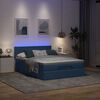 vidaXL Pouf Letto con Materasso e LED Blu 140x190 cm