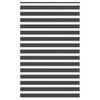vidaXL Tenda a Rullo Zebra Nero Larghezza Tessuto 140,9 cm Poliestere