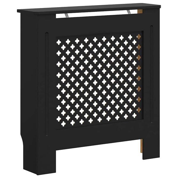 vidaXL Copertura per Radiatore Nera in MDF 78 cm