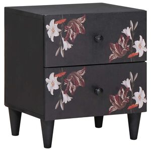 vidaXL Comodino Marrone 40 x 33 x 46 cm Legno di mango massello