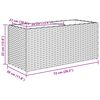 vidaXL Fioriere da Giardino con 2 Vasi Nere 72x30x32 cm in Polyrattan