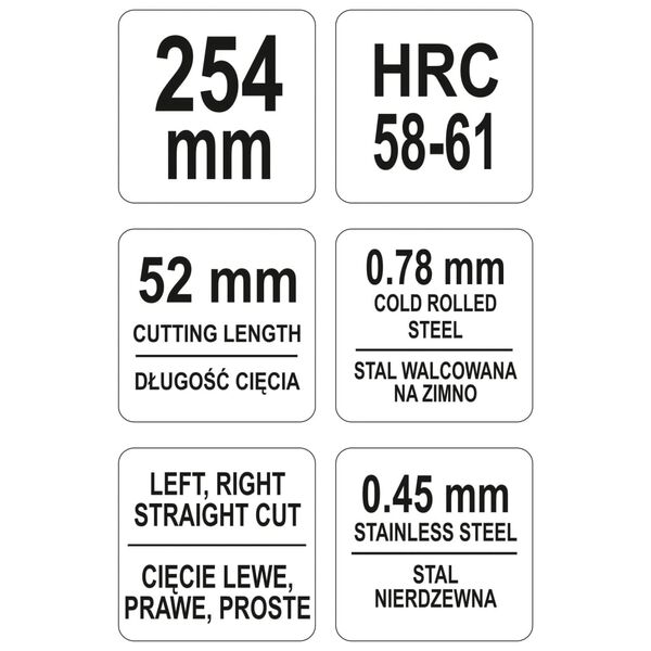 YATO Cesoia Universale Tipo Inglese 254 mm Rossa