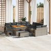 vidaXL Set Divano da Giardino con cuscino 13 pcs Grigio polyrattan