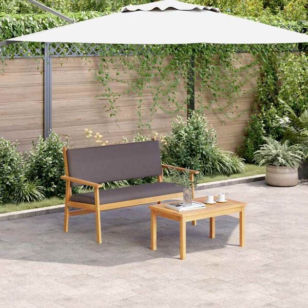 vidaXL Set Divano da Giardino 2 pcs Antracite Legno di Acacia Massello