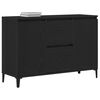 vidaXL Credenza Rovere Nero 104 x 35 x 70 cm Legno multistrato