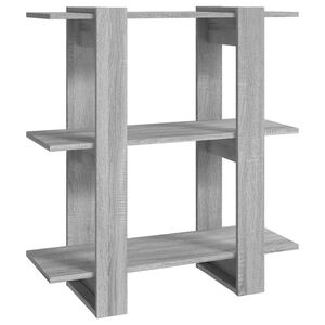 vidaXL Libreria/Divisorio Grigio Sonoma 80x30x87 cm