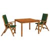 vidaXL Set da pranzo da giardino 3 pezzi Naturale