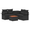vidaXL Set di divani 6 pcs 4-Numero di posti Nero