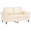 vidaXL Divano a 2 Posti con Cuscini Crema 120 cm in Velluto