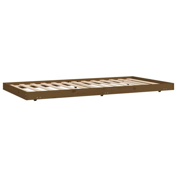 vidaXL Giroletto Marrone Ambra 80x200 cm in Legno Massello di Pino