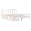 vidaXL Letto senza Materasso Bianco 150x200 cm Legno Massello di Pino