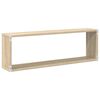 vidaXL Mensole Cubo 6pz Bianco Rovere Sonoma 80x15x26,5cm Multistrato