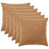 vidaXL Federa 6 pz HEERLEN Beige 60 x 60 cm Boucl&eacute;