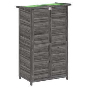 vidaXL Rimessa da Giardino Grigia 83x57x140 cm Legno Massello di Pino