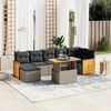 vidaXL Set Divano da Giardino 8 pz con Cuscini Grigio in Polyrattan