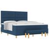 vidaXL Letto a molle con cuscino con testiera Blu 200 x 180 cm Tessuto