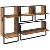 vidaXL Set mensole da parete 4 pz Legno vecchio 65 x 25 x 30 cm