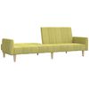 vidaXL Divano Letto a 2 Posti Verde in Tessuto