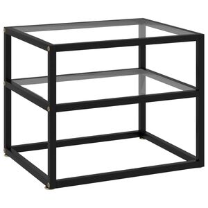 vidaXL Tavolo Consolle Trasparente 50x40x40 cm in Vetro Temperato
