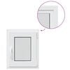 vidaXL Colore interno della finestra del seminterrato Bianco RISOR