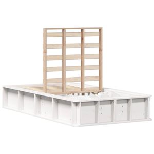vidaXL Struttura del letto Bianco 75 x 190 cm Pino massello