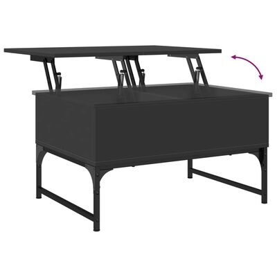 vidaXL Tavolino da Salotto Nero 70x50x40 cm Legno Multistrato Metallo
