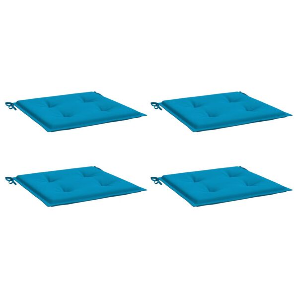 vidaXL Cuscini per Sedia 4 pz Blu 50x50x4 cm in Tessuto Oxford
