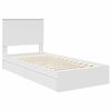 vidaXL Letto con Contenitore Bianco 90 x 200 cm Legno multistrato