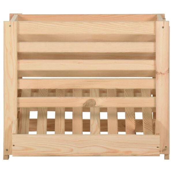 vidaXL Cassetta Porta Patate 60x40x50 cm in Legno Massello di Pino