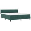 vidaXL Letto a molle con materasso Verde Scuro 200 x 180 cm Velluto