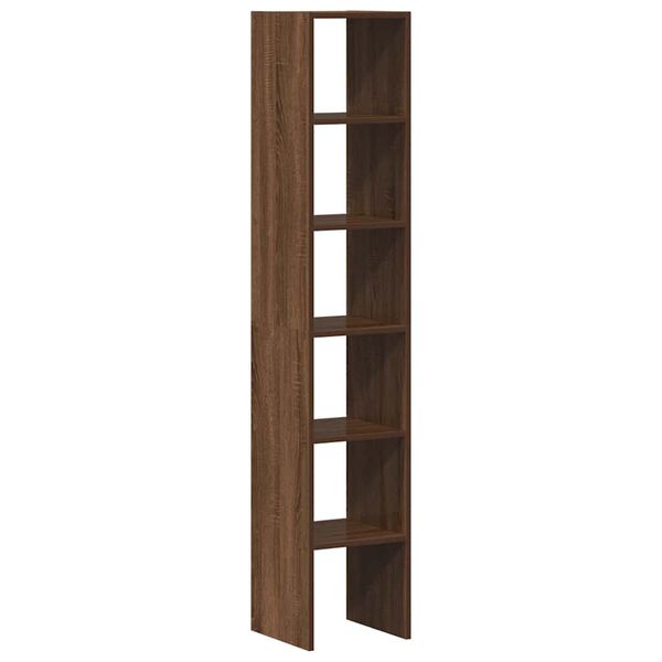 vidaXL Librerie 2 pz Impilabili Rovere Marrone 30x30x80 cm Truciolato